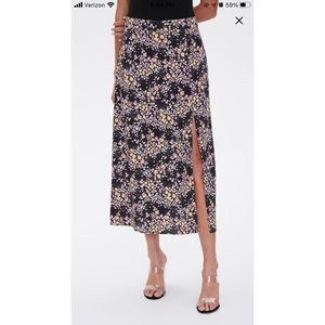 NWT floral midi skirt